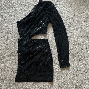 Windsor Black One Shoulder Dress